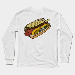 Chicago style hotdog Long Sleeve T-Shirt